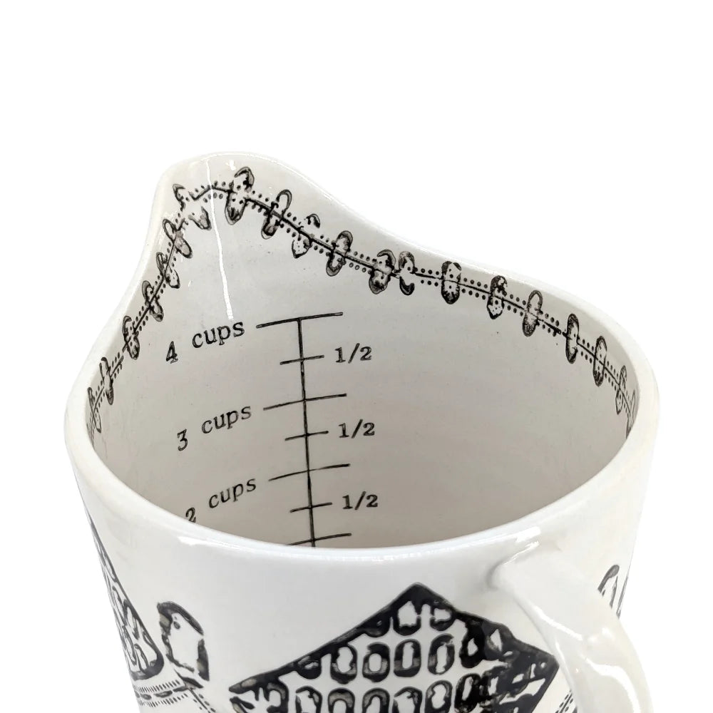 Ceramic Measuring Pitcher Black 1L