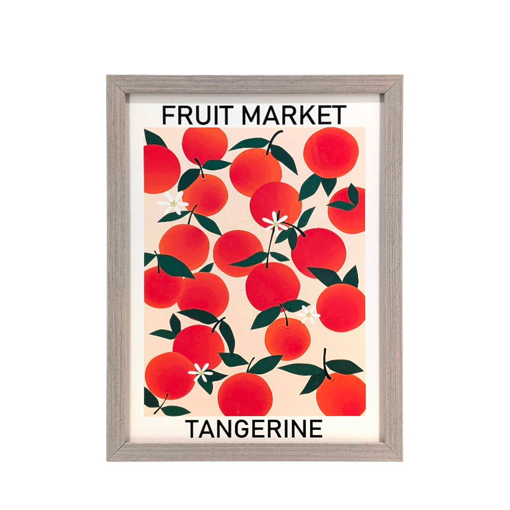 Gray Wood Framed Wall Art Tangerine 33x43cm