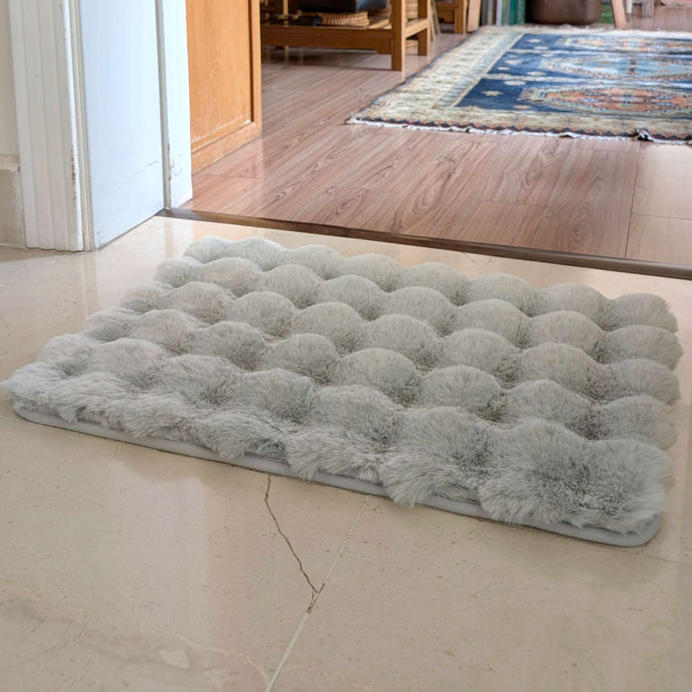 Floor Mat Gray Wavy 43cm x 61cm