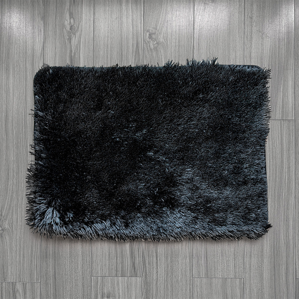 Floor Mat Black Poly-Fur 43cm x 61cm