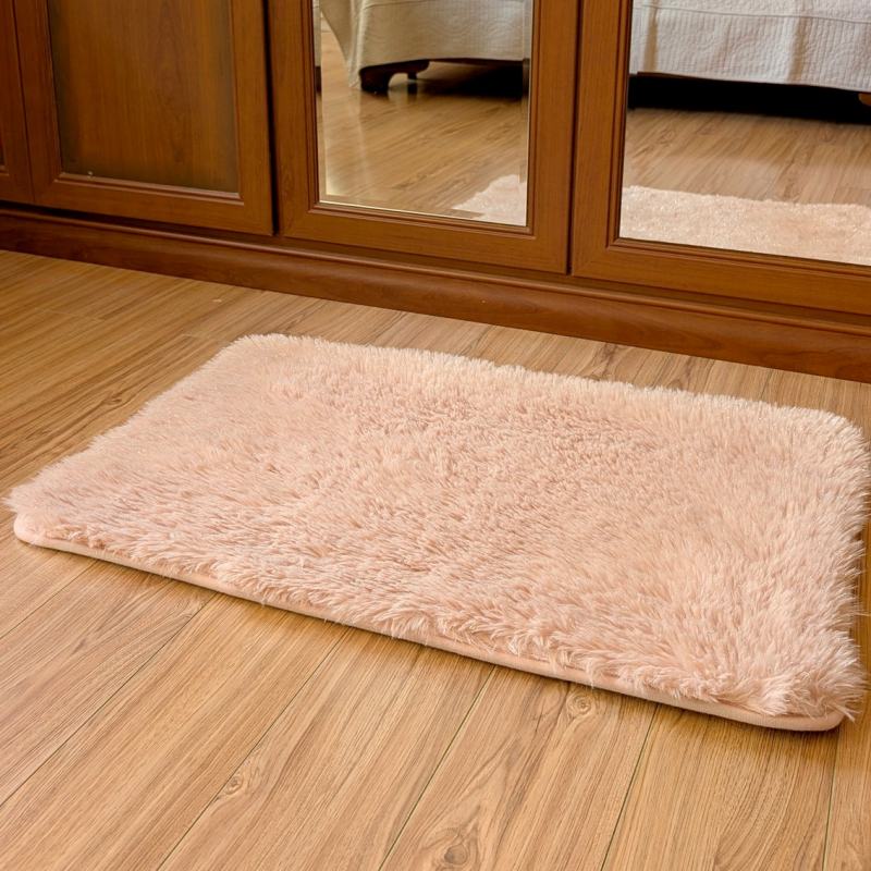 Floor Mat Blush Poly-Fur Shiny 50cm x 76cm
