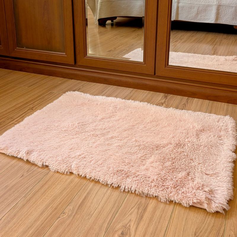 Floor Mat Blush Poly-Fur 50cm x 76cm