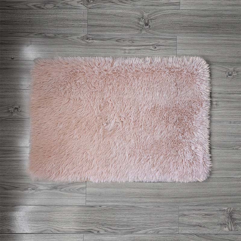 Floor Mat Blush Poly-Fur Shiny 50cm x 76cm
