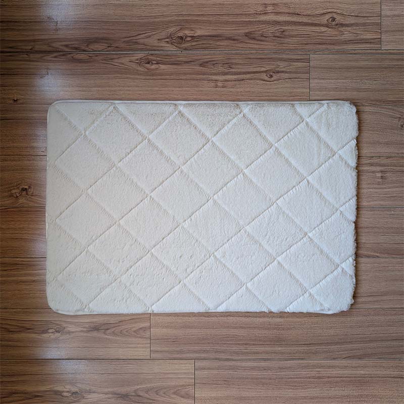 Floor Mat White Emboss 50cm x 76cm