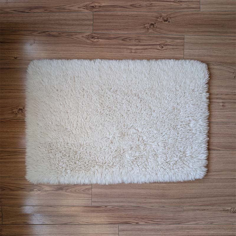 Floor Mat White Premium Fur 50cm x 76cm