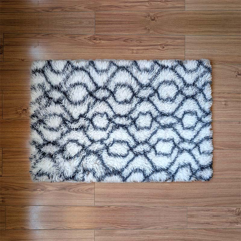 Floor Mat White Pattern 50cm x 76cm