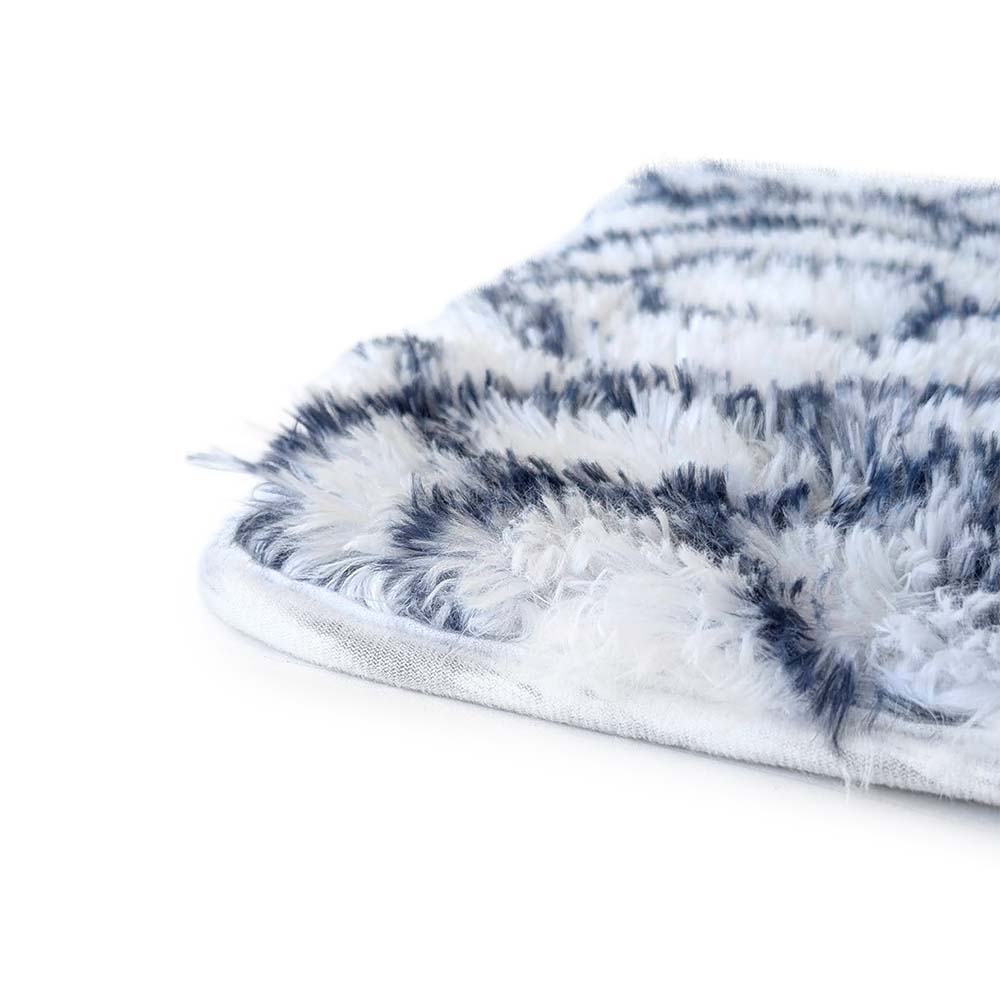 Floor Mat Gray White Pattern 43cm x 61cm