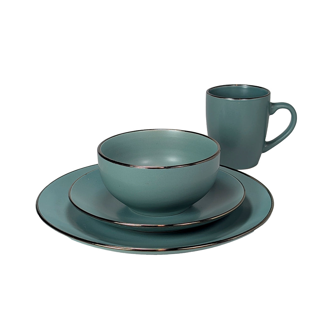 16 Pcs Dinner Set Turquoise