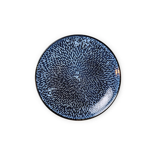 Japanese Blue Dessert Plate 21cm