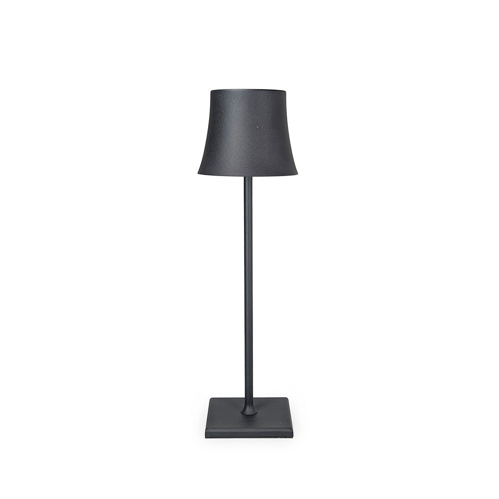 LED Desk Lamp Steel Black Rechargeable 38cm