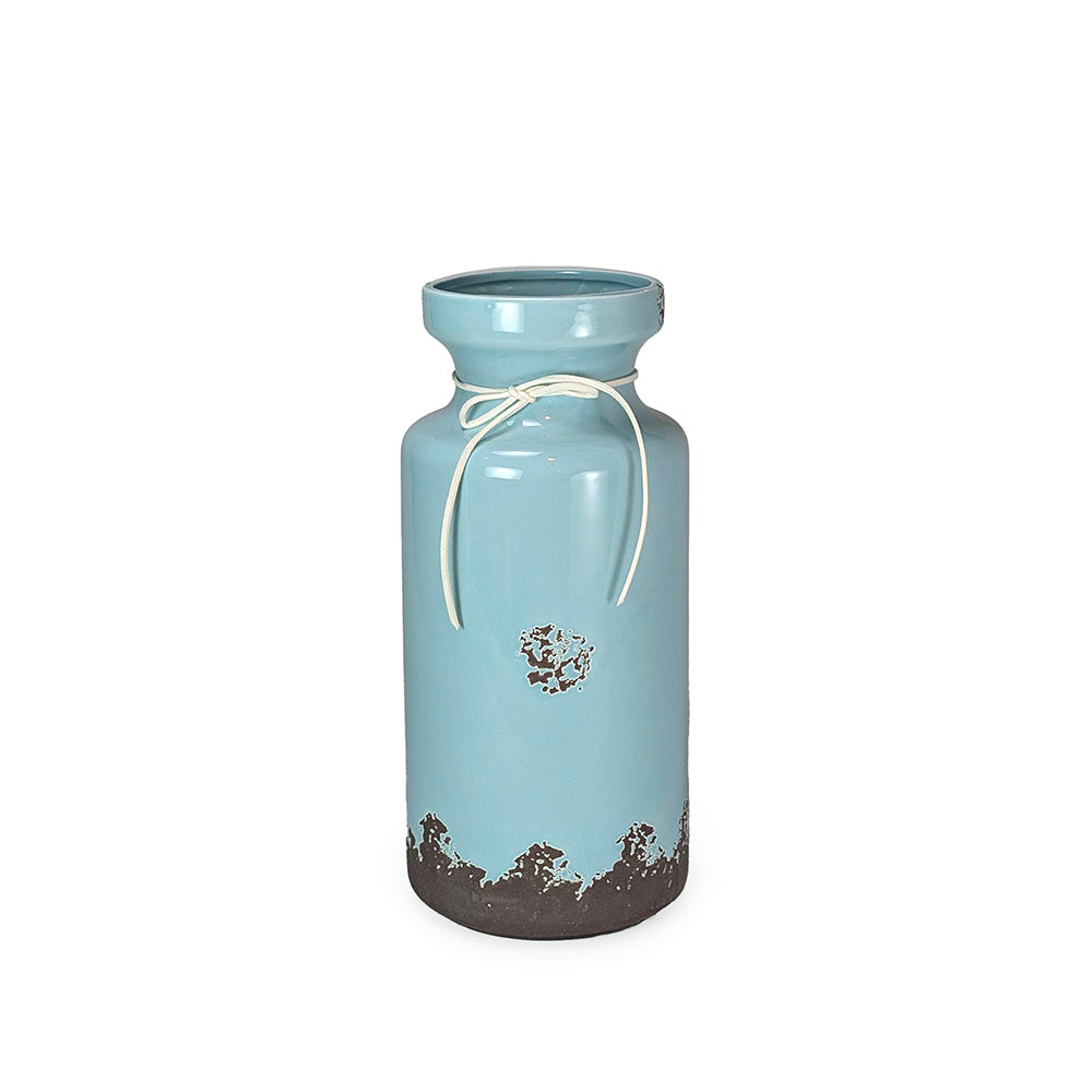 Blue Rustic Ceramic Vase 25cm