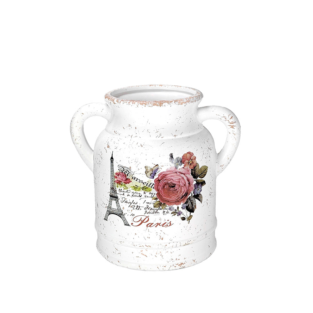 Ceramic Planter w/ Handles Paris