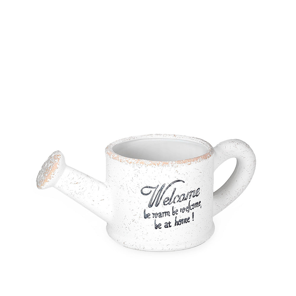 Ceramic Planter Watering Can Welcome