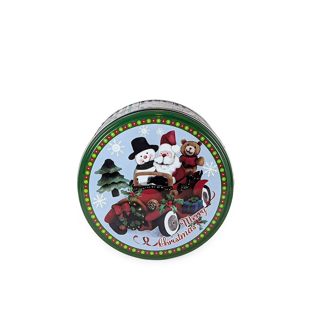 Storage Tin Christmas Round Small