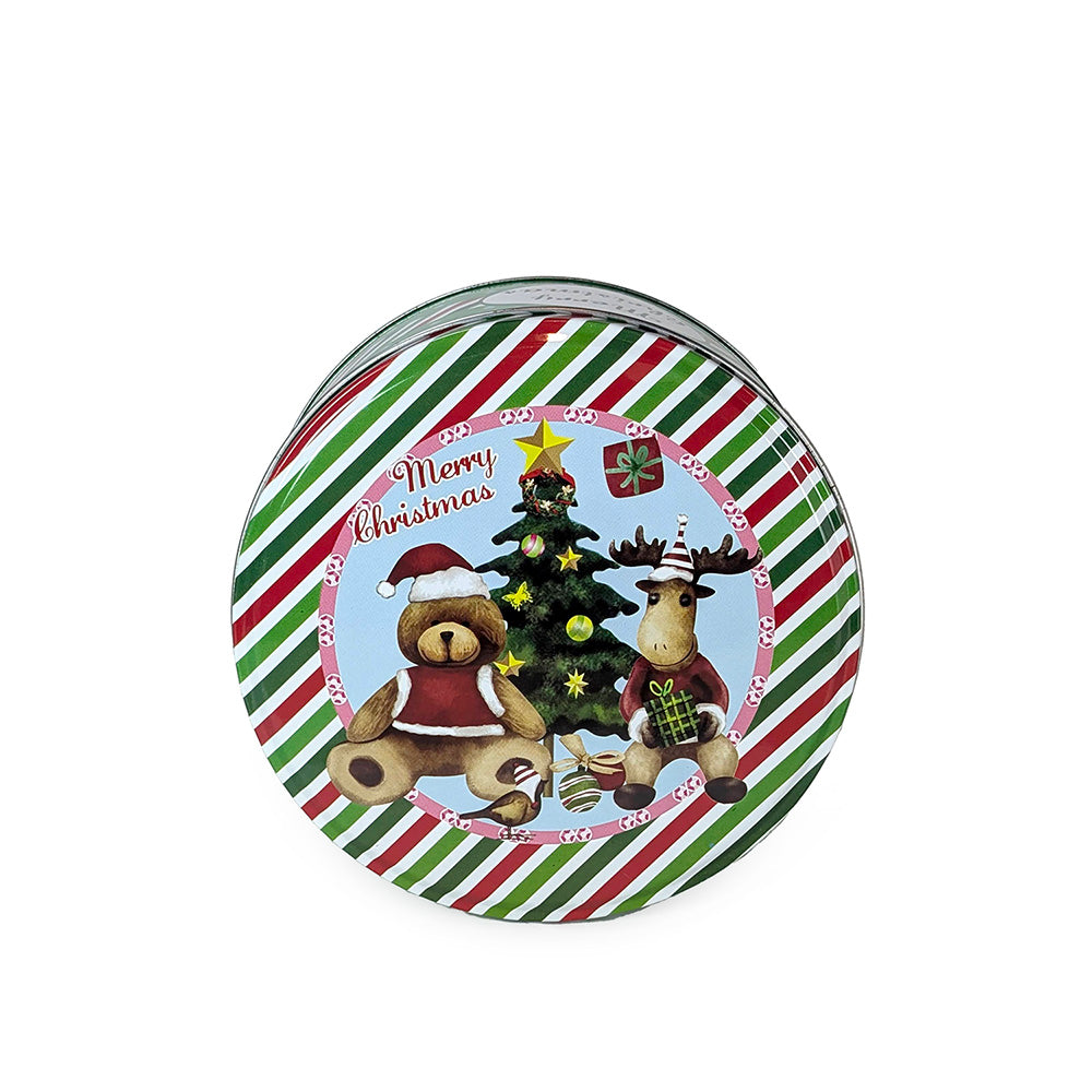 Storage Tin Christmas Round Large