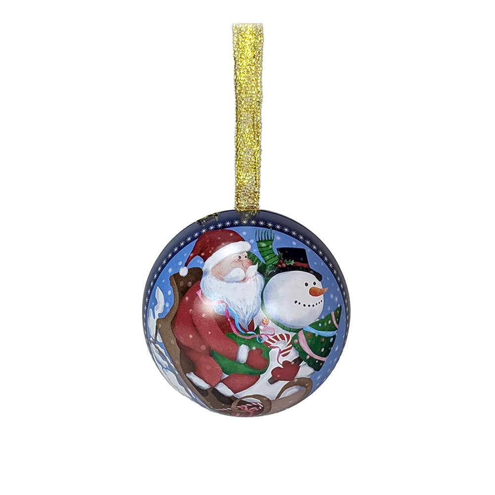 Christmas Ornament Tin Santa