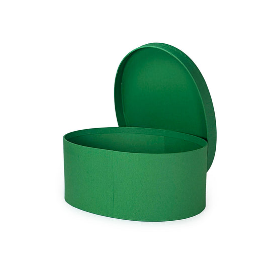 Carboard Storage Container Green Oval Large