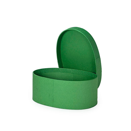Carboard Storage Container Green Oval Small