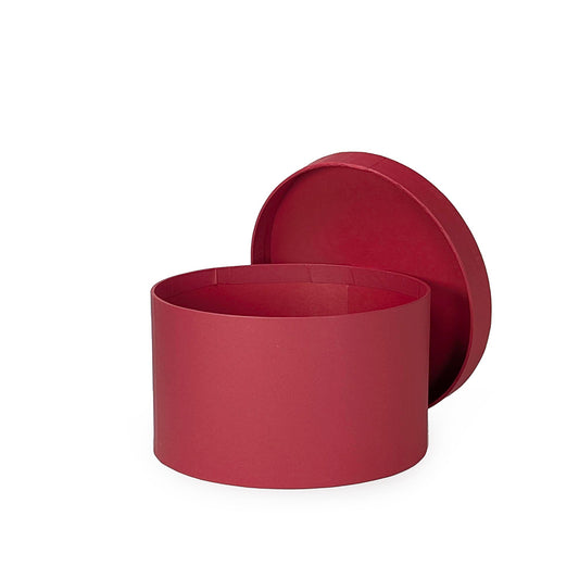 Carboard Storage Container Red Round Large