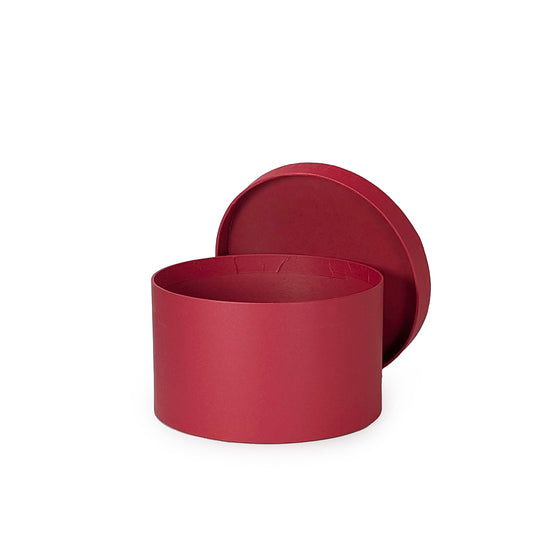 Carboard Storage Container Red Round Small