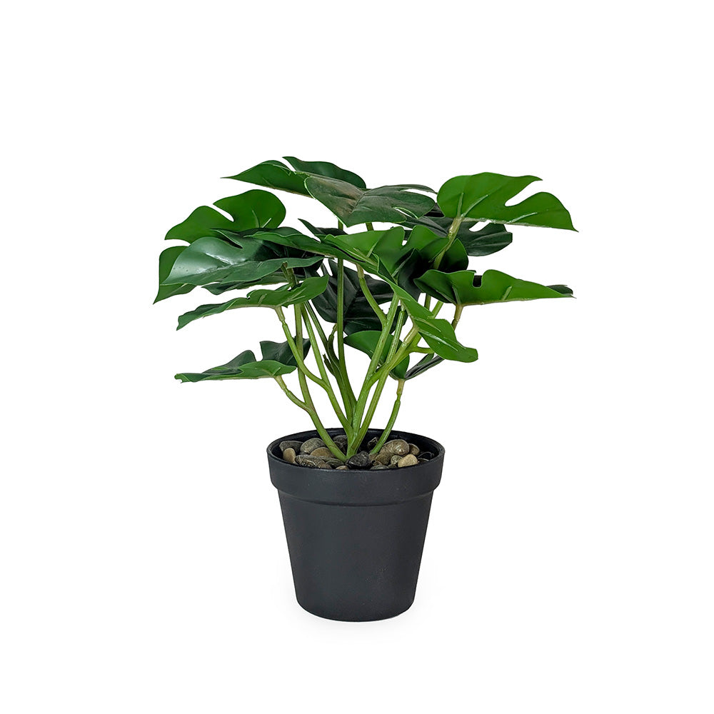 Artificial Plant in Plastic Pot Black