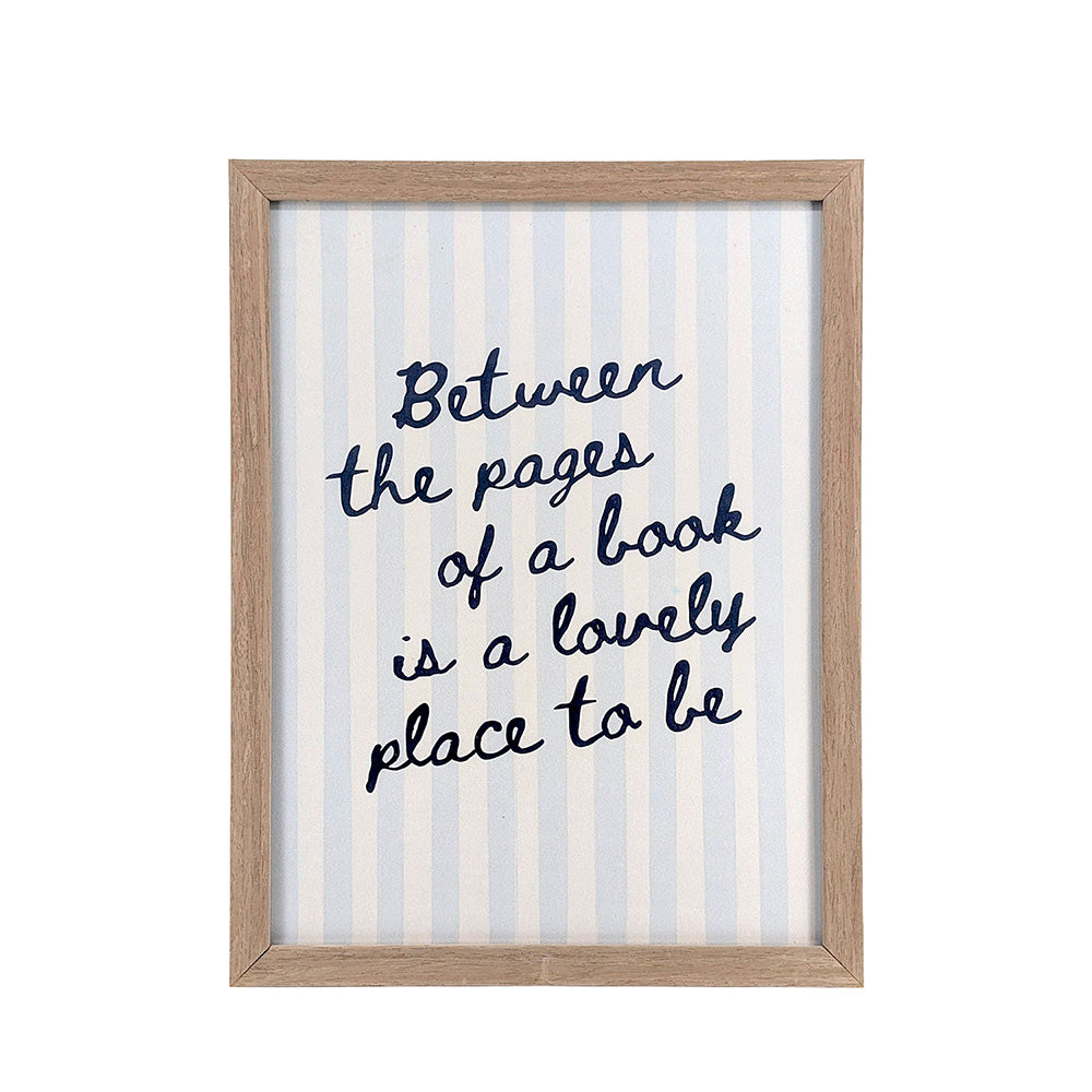 Wood Framed Wall Art Pages Of A Book 33x43cm