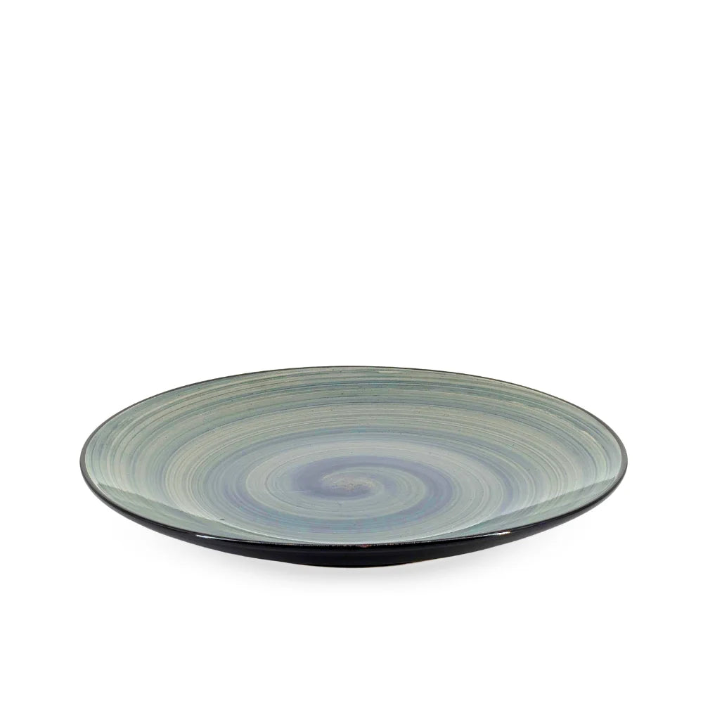 Ceramic Dinner Set Turquoise Swirl