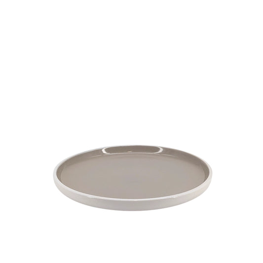 Ceramic Dinner Set White & Beige