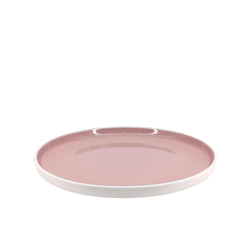 Ceramic Dinner Set White & Pink