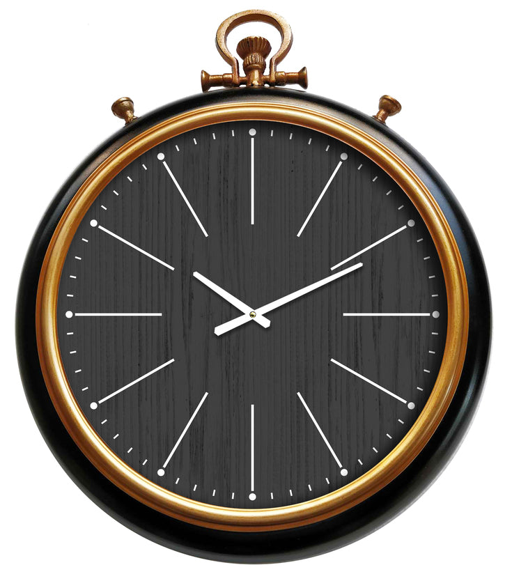 Black Vintage Metal Wall Clock