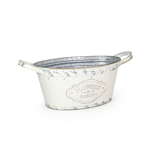 Tin Bucket White Large