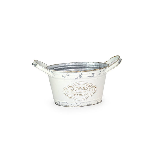 Tin Bucket White Small