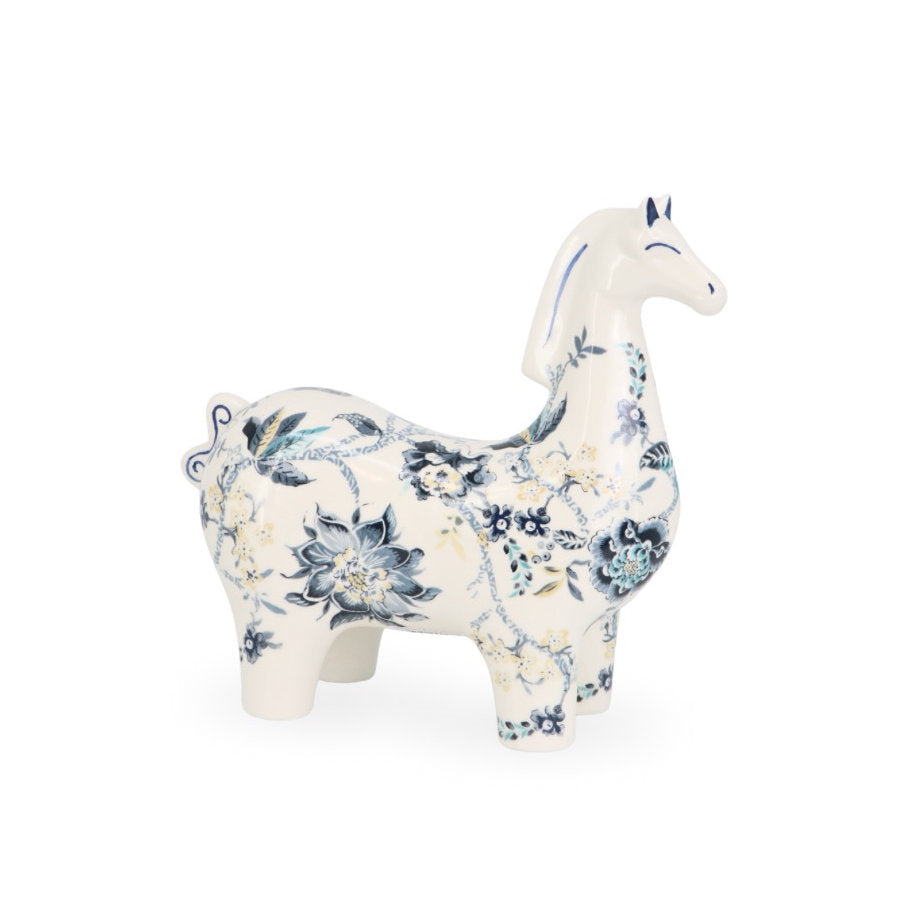 Ceramic China Blue Horse Large