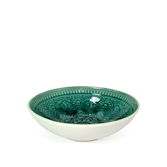 Mandala Bowl Green 18 cm