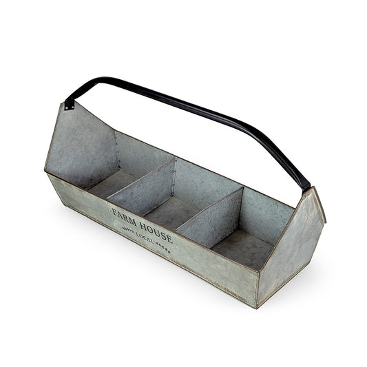 Farm House Steel Cutlery Holder w/ Handle