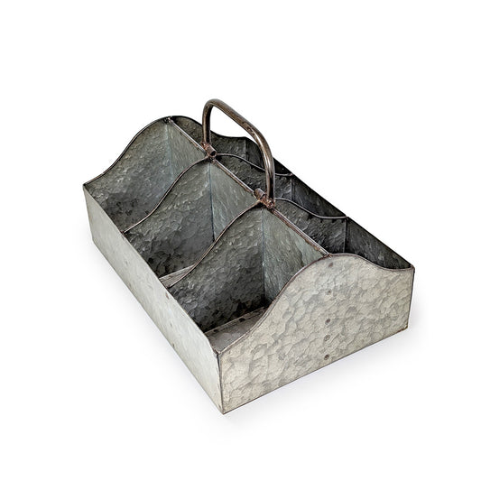 Rustic Steel Cutlery Holder w/ Handle