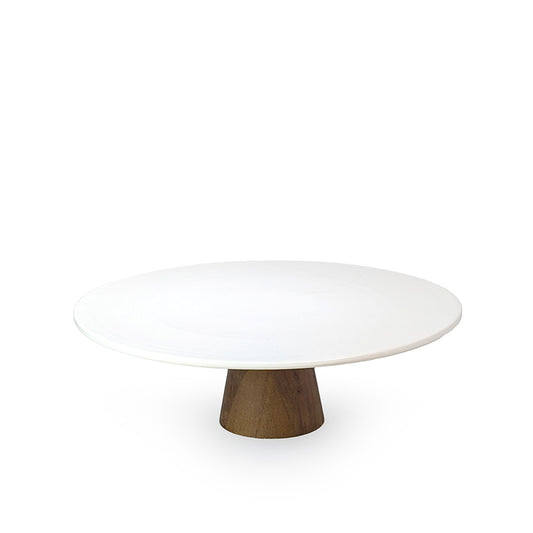 Teak Base Cake Stand 30cm