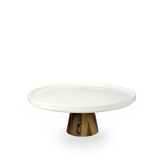 Teak Base Cake Stand 28cm