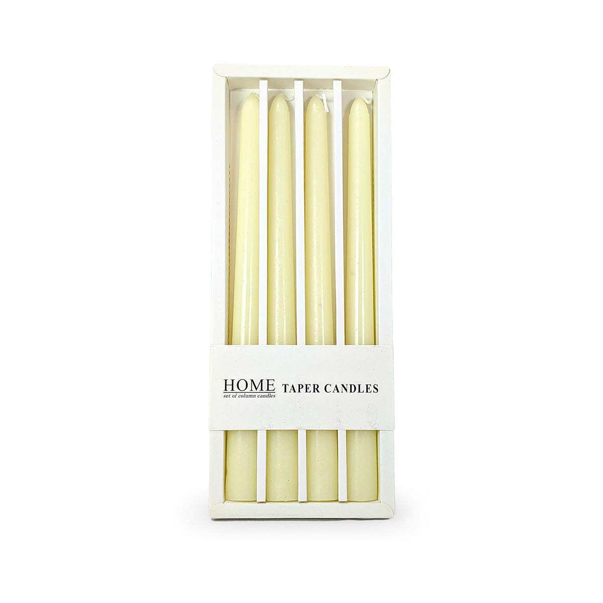 Taper Candles Beige 4 pcs