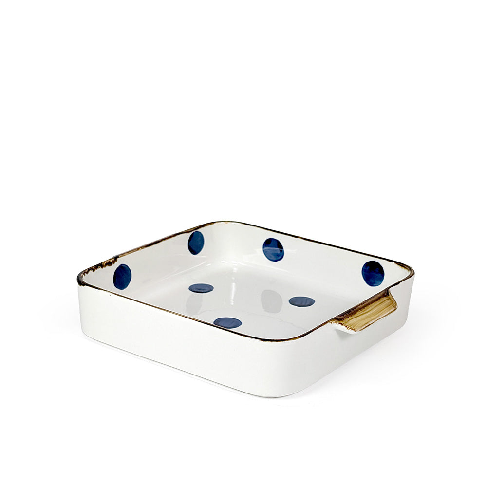 Ceramic Casserole Dish Square White Medium