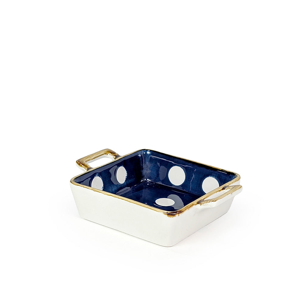 Ceramic Casserole Square Blue Small