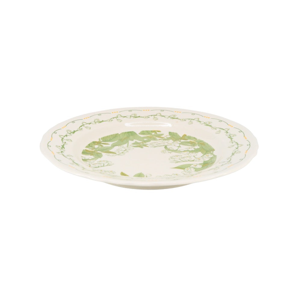 Vintage Green Ceramic Dinner Plate 25cm