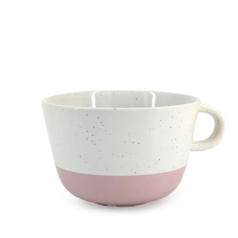 Ceramic Mug Pink Colored Base