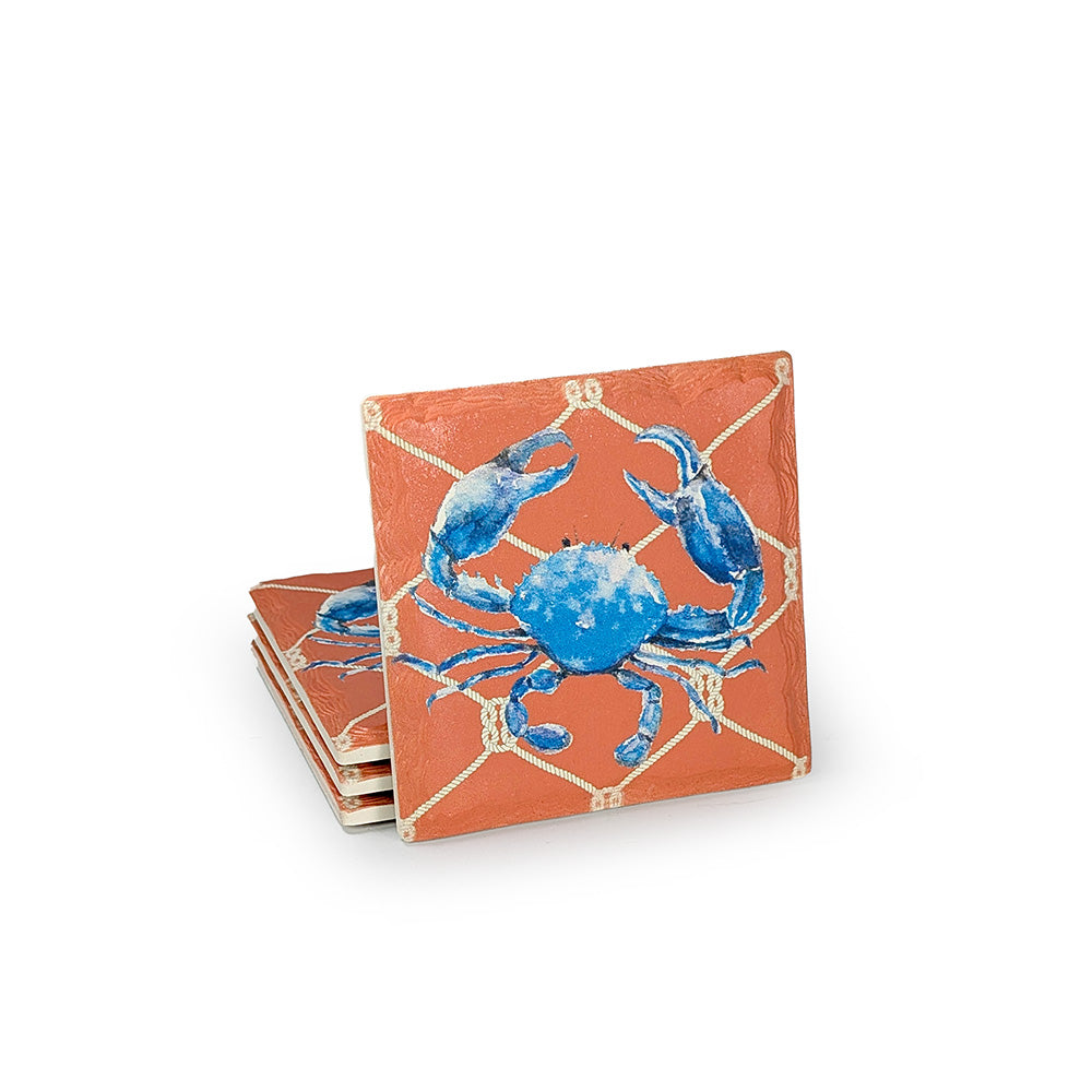 Ceramic Coaster Marine 4 Pcs