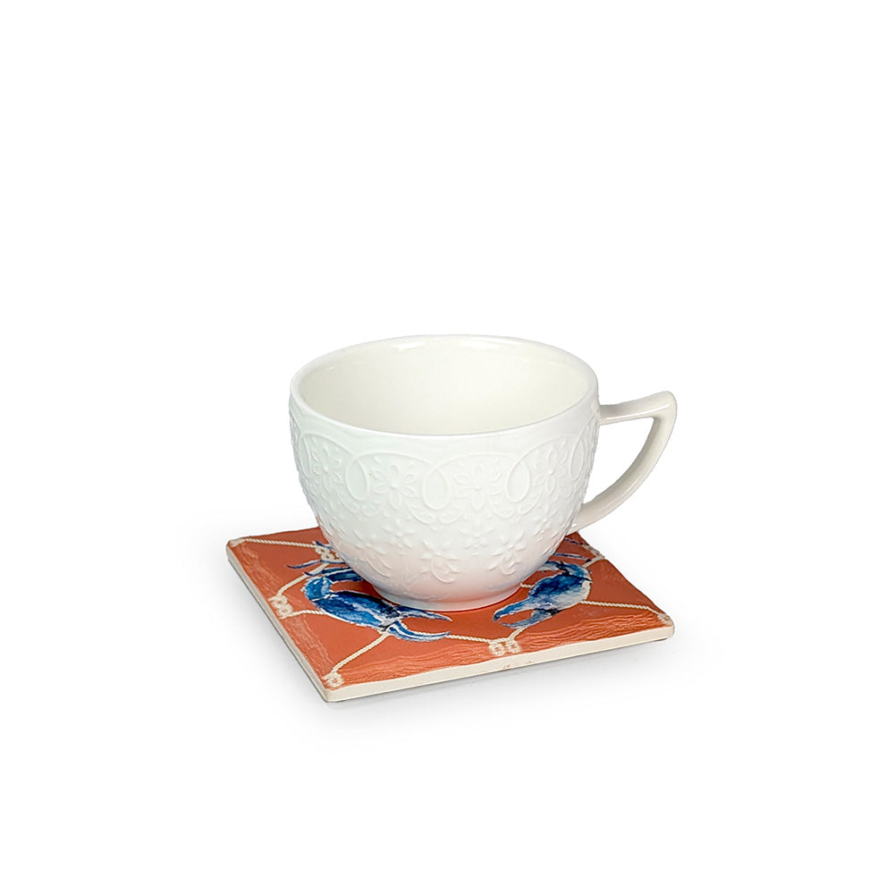 Ceramic Coaster Marine 4 Pcs