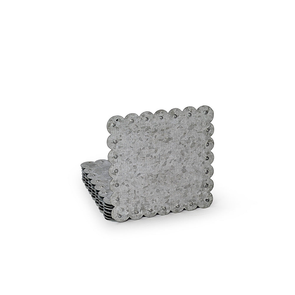 Galvanized Coaster Square 6 Pcs