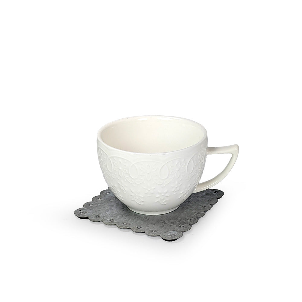 Galvanized Coaster Square 6 Pcs