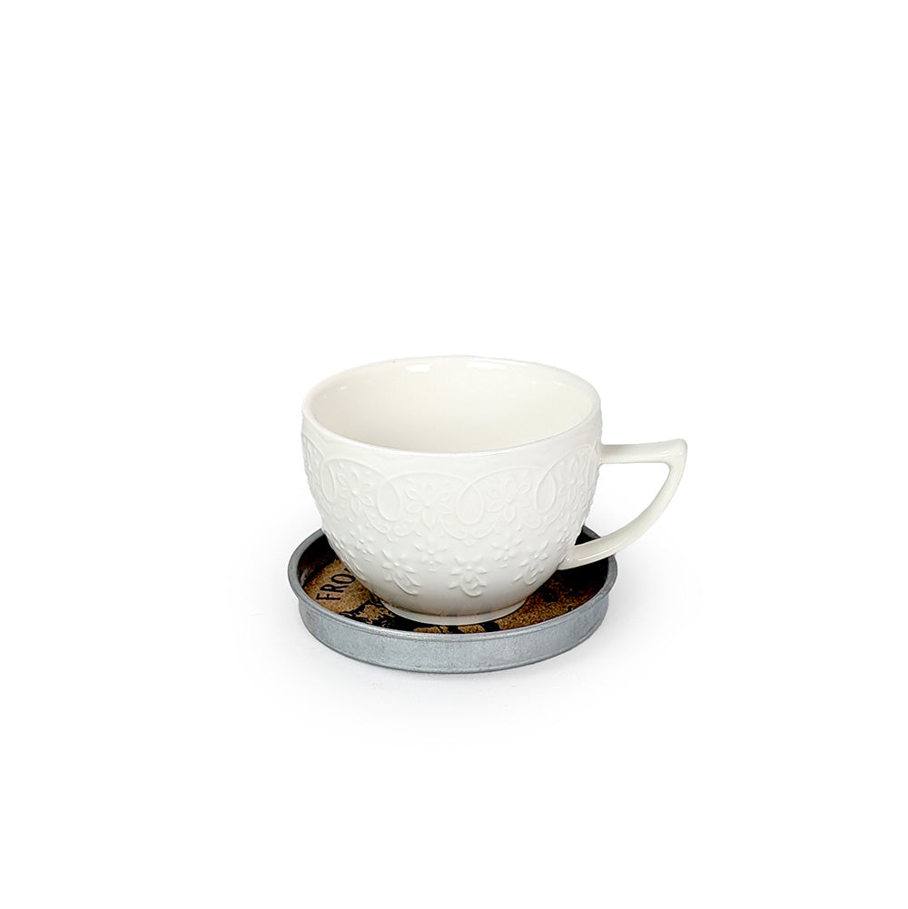 Rustic Coaster w/ Cork Base 4 Pcs