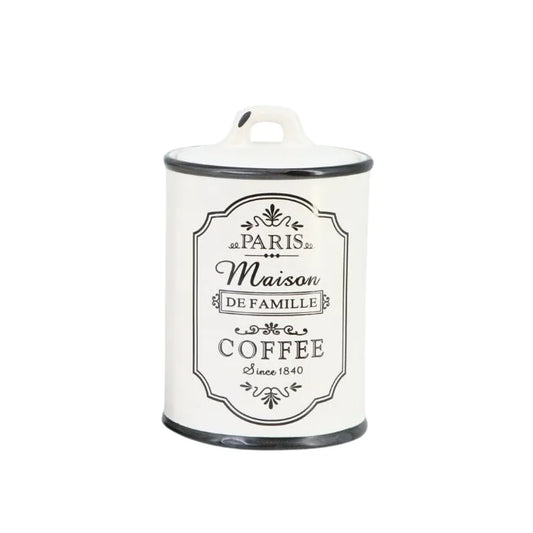 White Ceramic Sugar Tea Coffee Jars