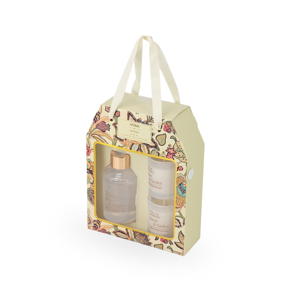 Fragrance Diffuser & Candles Set Gardenia